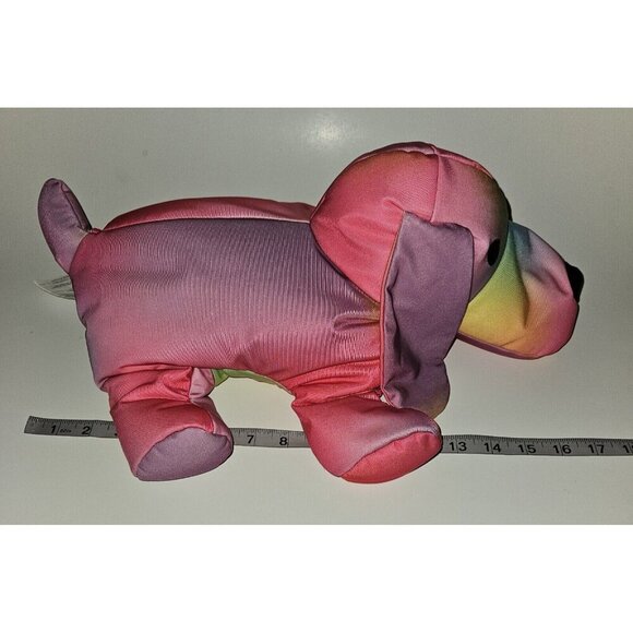 Justice Microbead Puppy Dog Plush Floppy Heart Peace Sign Pink Purple Blue Green - Picture 7 of 11